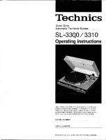 Technics - SL-3300 - Owners manual 